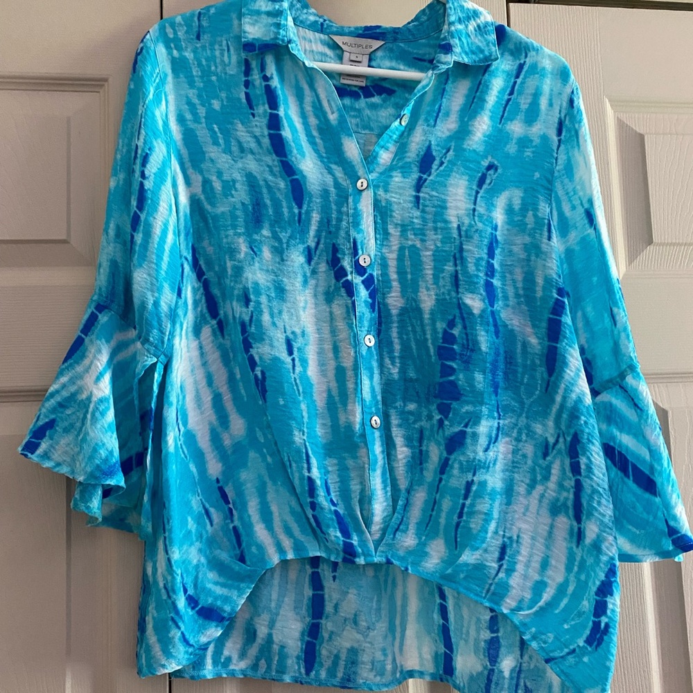 Multiples small blue blouse